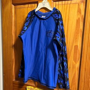Ron Jon Kids Size 10 Blue Rashguard *Like New*